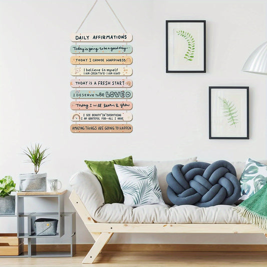 9-Piece Vintage Inspirational Wooden Wall Art Set