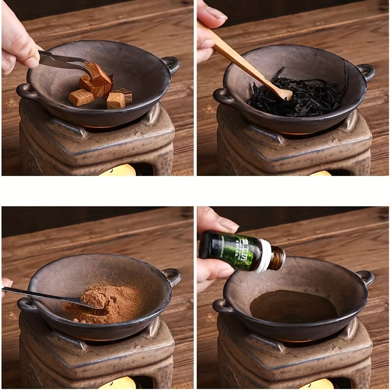 Retro Ceramic Aromatherapy Candle Holder
