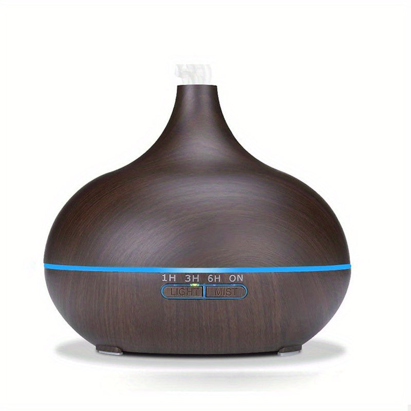 Aroma Diffuser – Large Room Ultrasonic Cool Mist Humidifier (Wood Color, 18.6 oz)