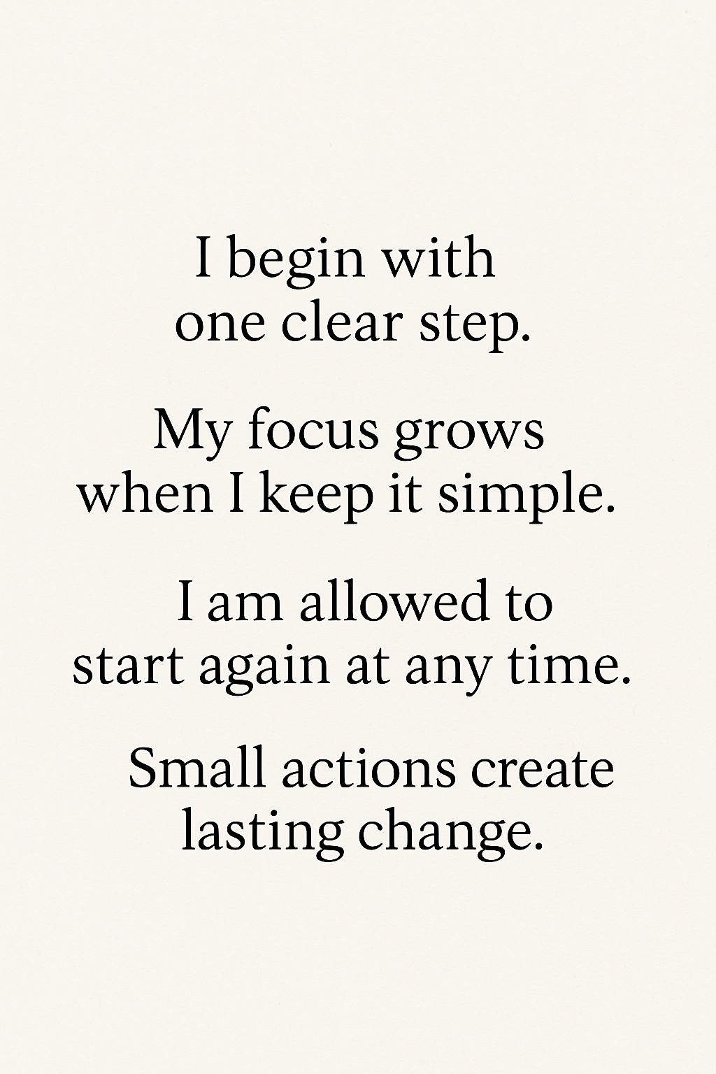 Start Strong, Stay Steady