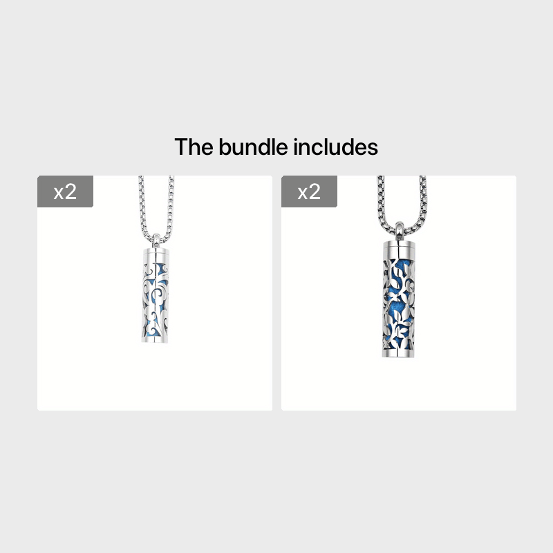 Stainless Steel Aromatherapy Diffuser Necklace – Floral Box Pendant for Essential Oils & Perfume
