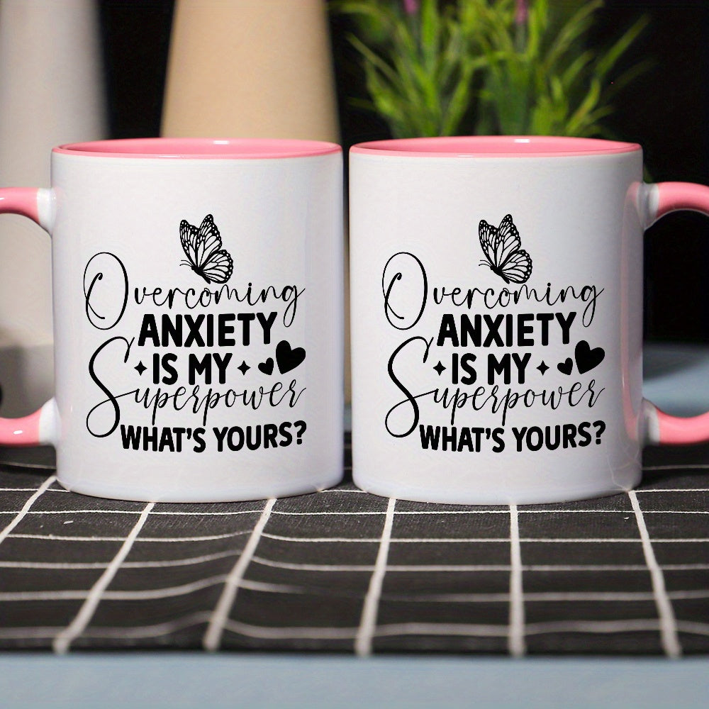 “Overcoming Anxiety is My Superpower – What’s Yours?” Affirmations Mug (11oz)