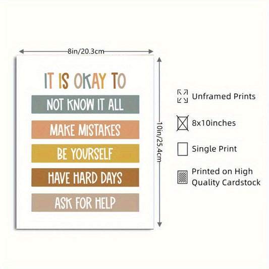 9-Piece Inspirational Quotes Poster Set