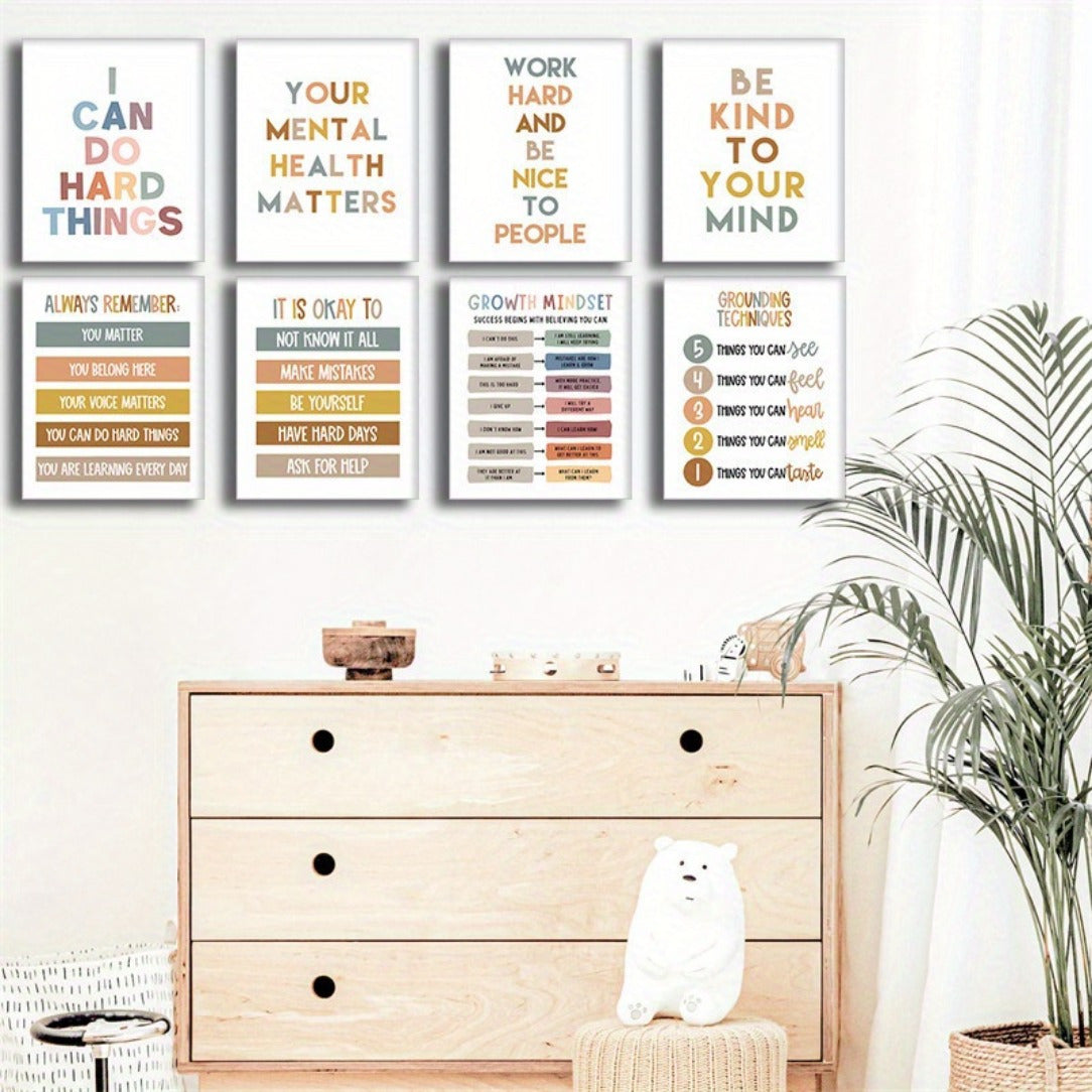 9-Piece Inspirational Quotes Poster Set