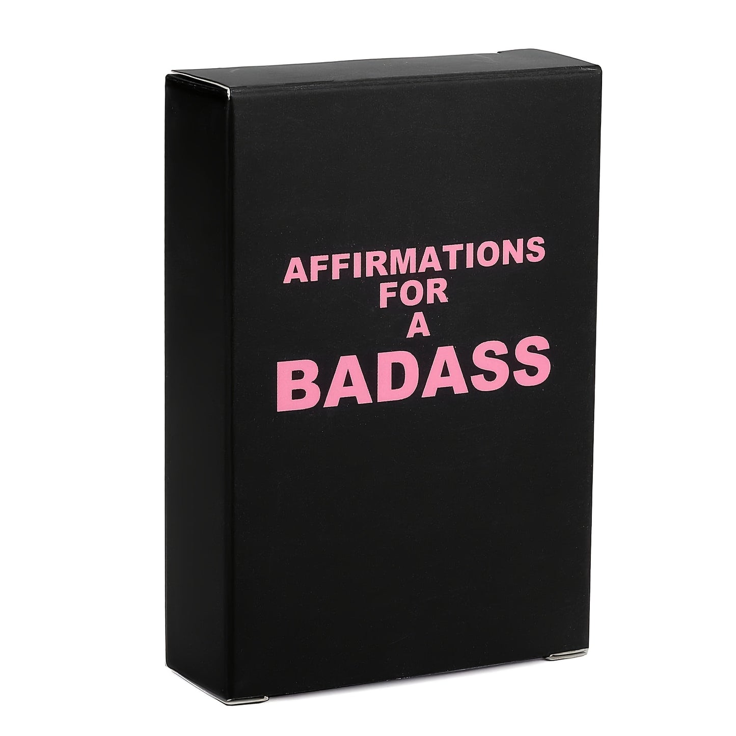 "Affirmations for a Badass" Daily Motivational Cards – Bold Pink & Black Design