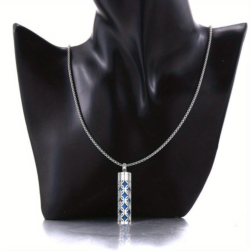 Stainless Steel Aromatherapy Diffuser Necklace – Floral Box Pendant for Essential Oils & Perfume