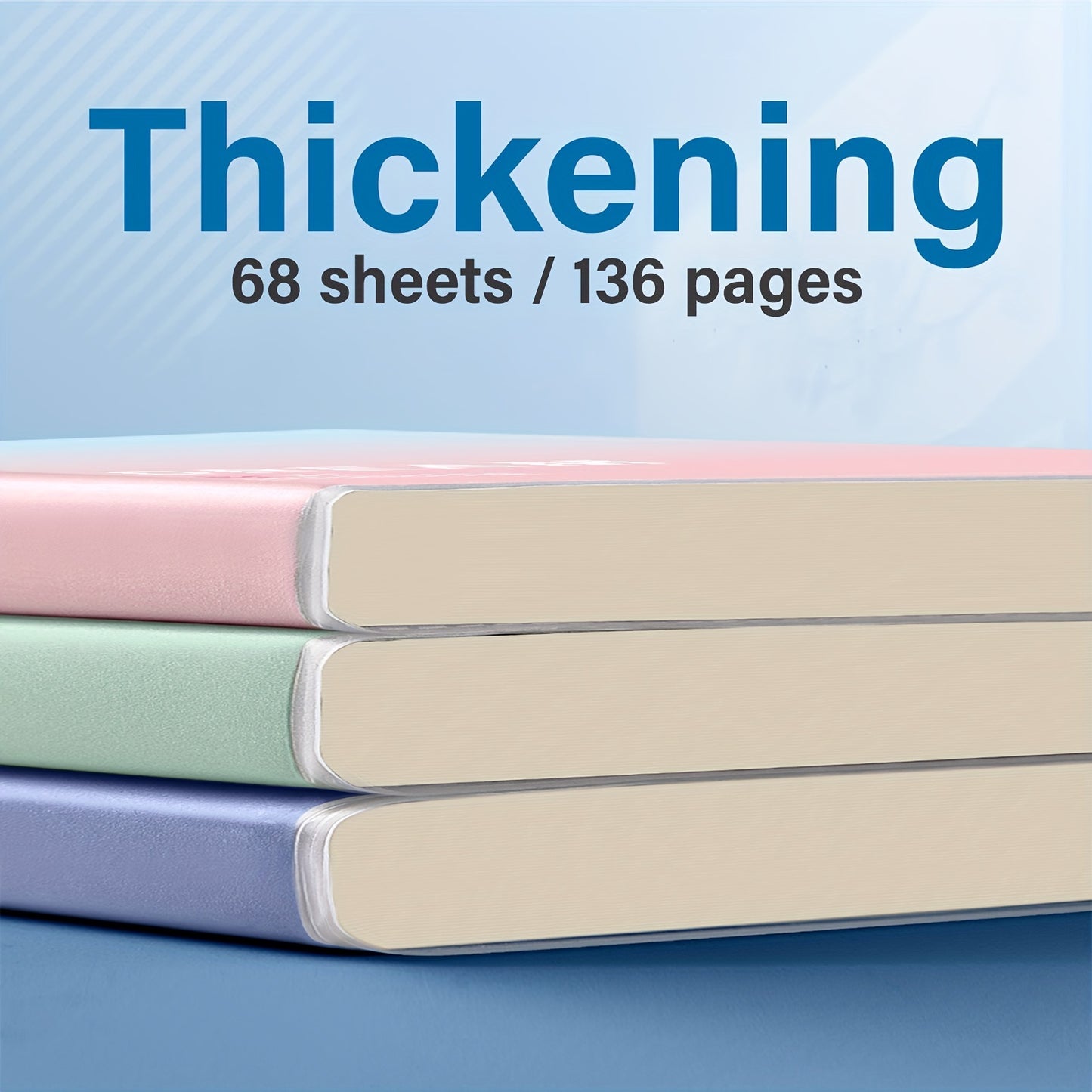 B5/A5 Waterproof Soft Cover Notebook – 136 Pages, Horizontal Line Journal