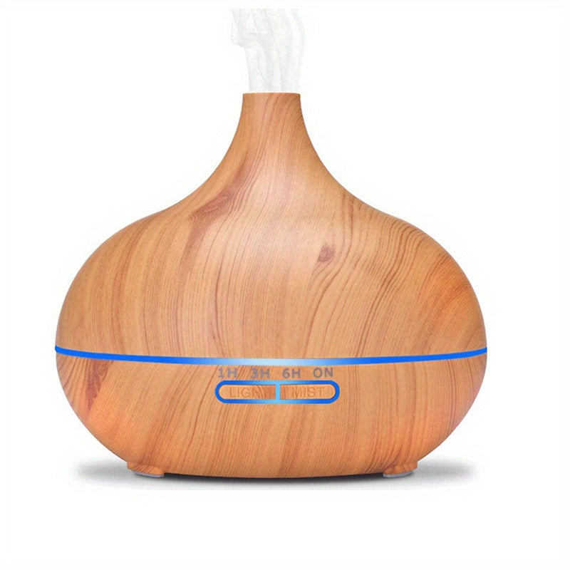 Aroma Diffuser – Large Room Ultrasonic Cool Mist Humidifier (Wood Color, 18.6 oz)