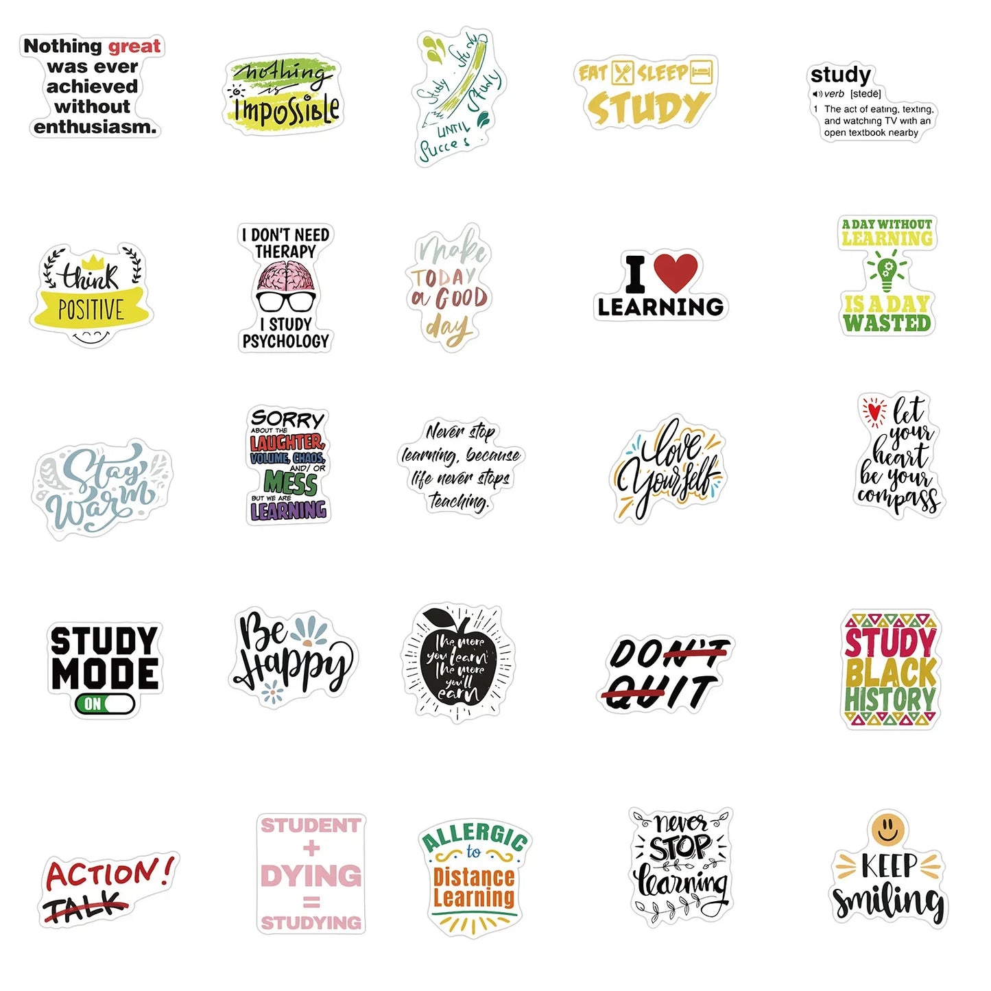 Uplifting Affirmation Quote Sticker Pack