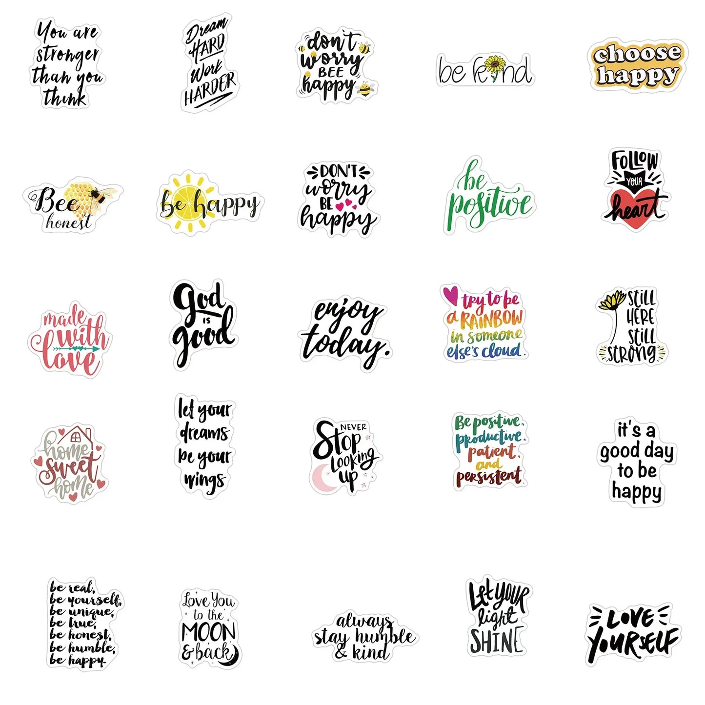 Uplifting Affirmation Quote Sticker Pack