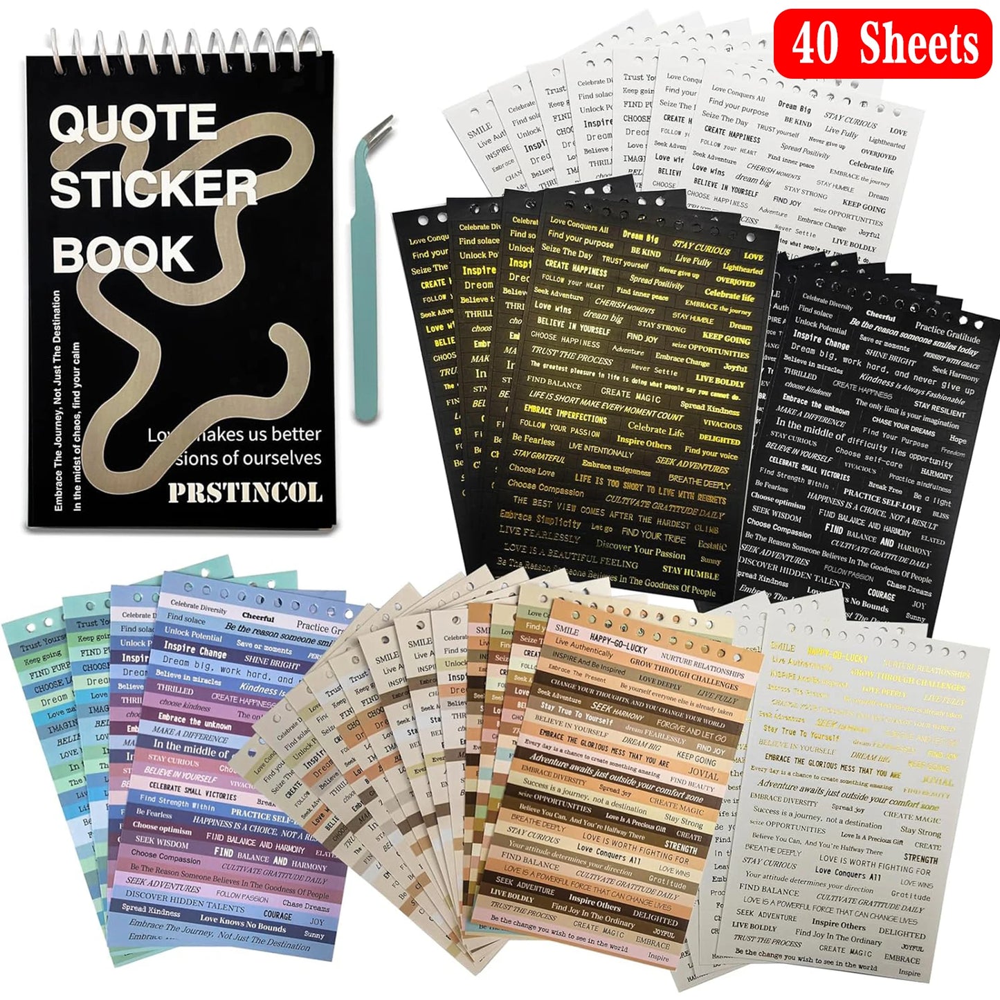 40 Sheets Small Talk Quote Stickers