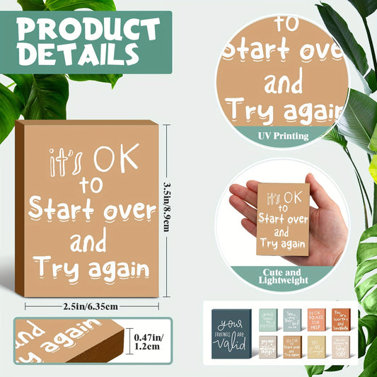 9pcs Mini Mental Health Reminder Prints