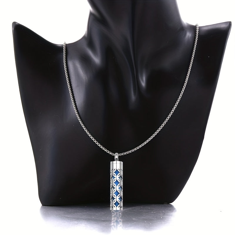 Stainless Steel Aromatherapy Diffuser Necklace – Floral Box Pendant for Essential Oils & Perfume