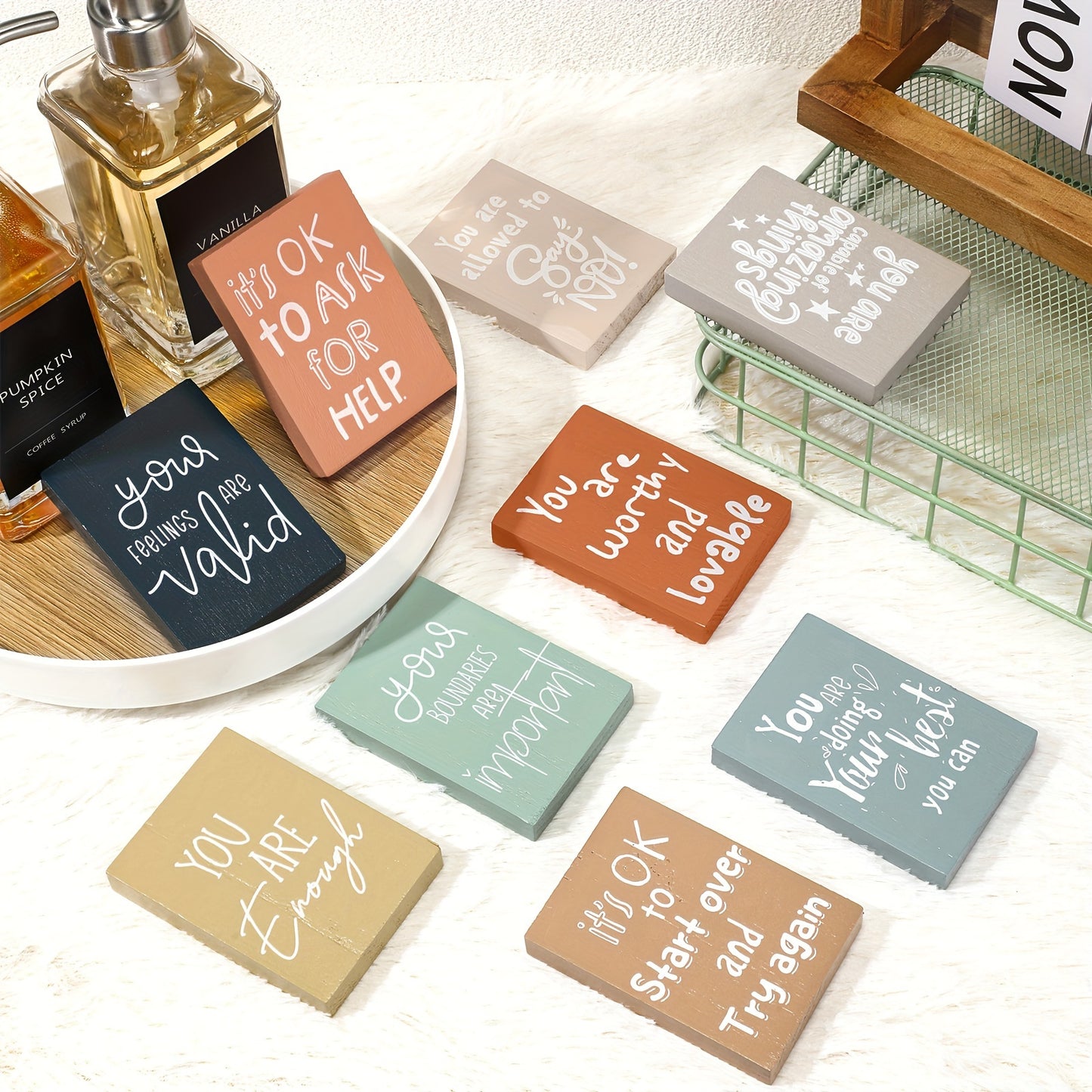 9pcs Mini Mental Health Reminder Prints